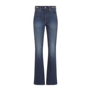 TOM FORD High-Rise Flared Jeans with Chain Detail Women BLUE Pants